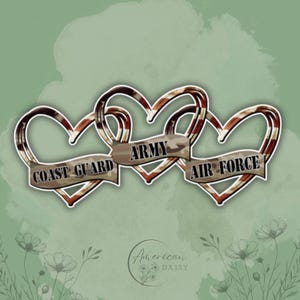 Military Sticker, Patriotic Sticker, Military Family, Military Support, Deployment Sticker, Military Branches, US Military, Military Gift