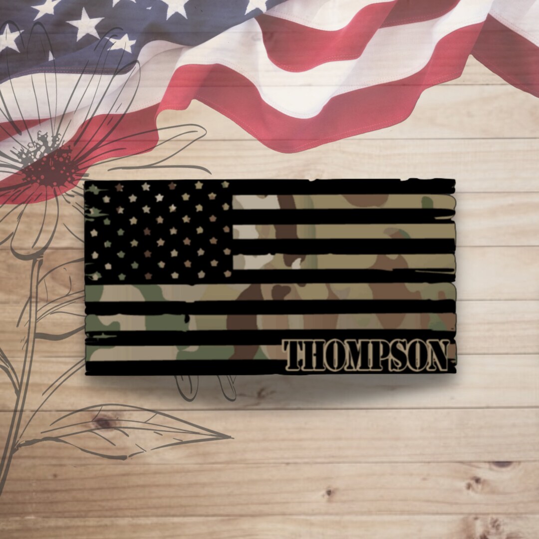 Cammo Sticker Multicam American Flag Sticker, Multicam Sticker, Military Stickers ...