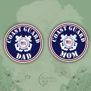 Coast Guard Sticker, Personalized Coast Guard Sticker, Coast Guard Wife, Coast Guard Mom, Coast Guard Dad, Military Stickers