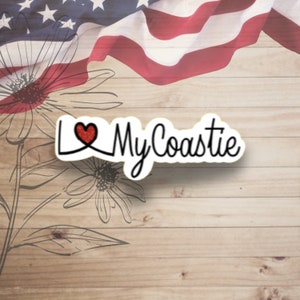 I Heart My Coastie Sticker, I Love My Coastie, Etiqueta de la Guardia Costera, Pegatinas militares, Esposa de la Guardia Costera, Mamá de la Guardia Costera, Familia de la Guardia Costera