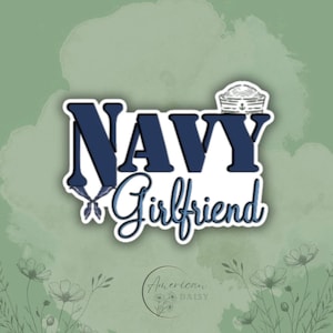 Pegatina de novia de la marina, novia marinera, pegatina de novia militar, pegatinas militares, calcomanía militar, pegatina impermeable, pegatina de la marina