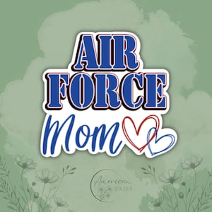Pegatina de mamá de la Fuerza Aérea, pegatinas de la Fuerza Aérea, pegatinas militares, pegatina de mamá militar, pegatina de mamá aviador, impermeable, calcomanía de mamá de la Fuerza Aérea