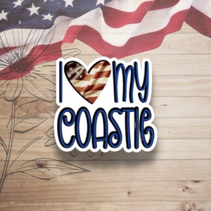 I Heart My Coastie Sticker, I Love My Coastie, Etiqueta de la Guardia Costera, Pegatinas militares, Esposa de la Guardia Costera, Mamá de la Guardia Costera, Familia de la Guardia Costera