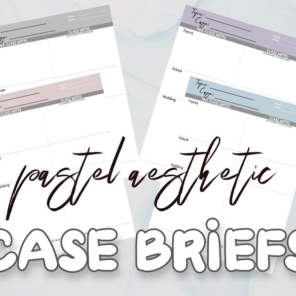 Case Brief Template - Etsy