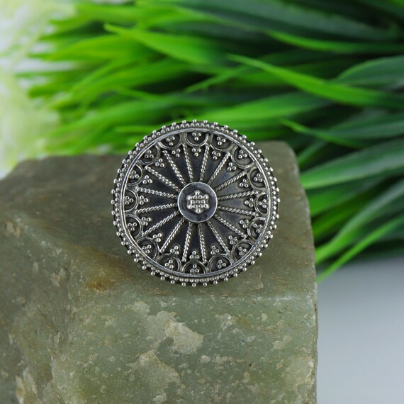 925 Sterling Silver Ring, Tribal Statement Rings, Indian