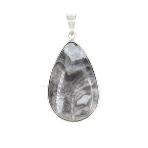 Picasso Jasper Edelsteen Hanger, 925 Sterling Zilver, Picasso Jasper Sieraden, Oval & Peer Vorm Edelsteen, Verjaardagscadeau voor haar