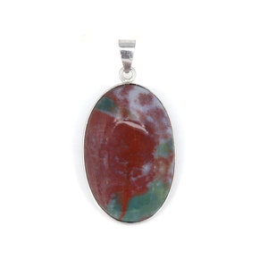 Natuurlijke Bloodstone Hanger ~ Bloodstone Edelsteen Hanger ~ Healing Hanger ~ 925 Sterling Zilver ~ Bescherming Amulet Hanger