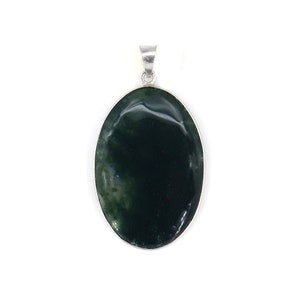 Green Ocean Jasper, Collar curativo, Colgante de piedra natural, Joyas de ansiedad, Plata de ley exótica 925, Regalos para aliviar el estrés