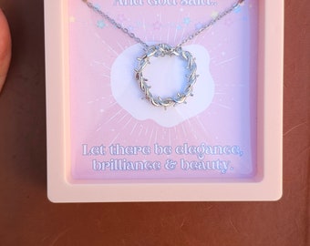 Church Crown of Thorn Necklace Real 18k plated Alloy & Stainless Steel Necklace