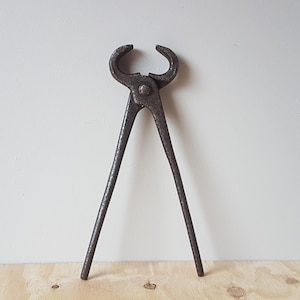 antique/vintage blacksmiths or farriers pincers or nippers. use as is or for decor