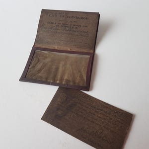 antiek damesrijbewijs uit de jaren 1920, edinburgh, schotland