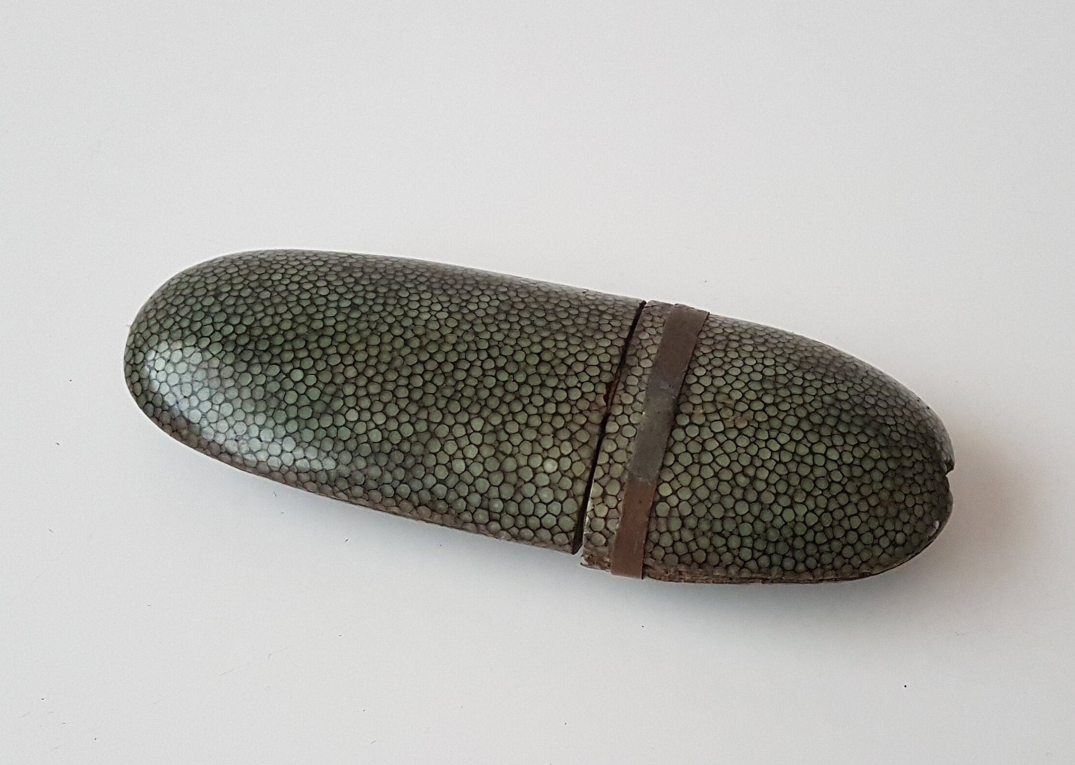 antique Chinese 1850s shagreen (sharkskin) spectacles case