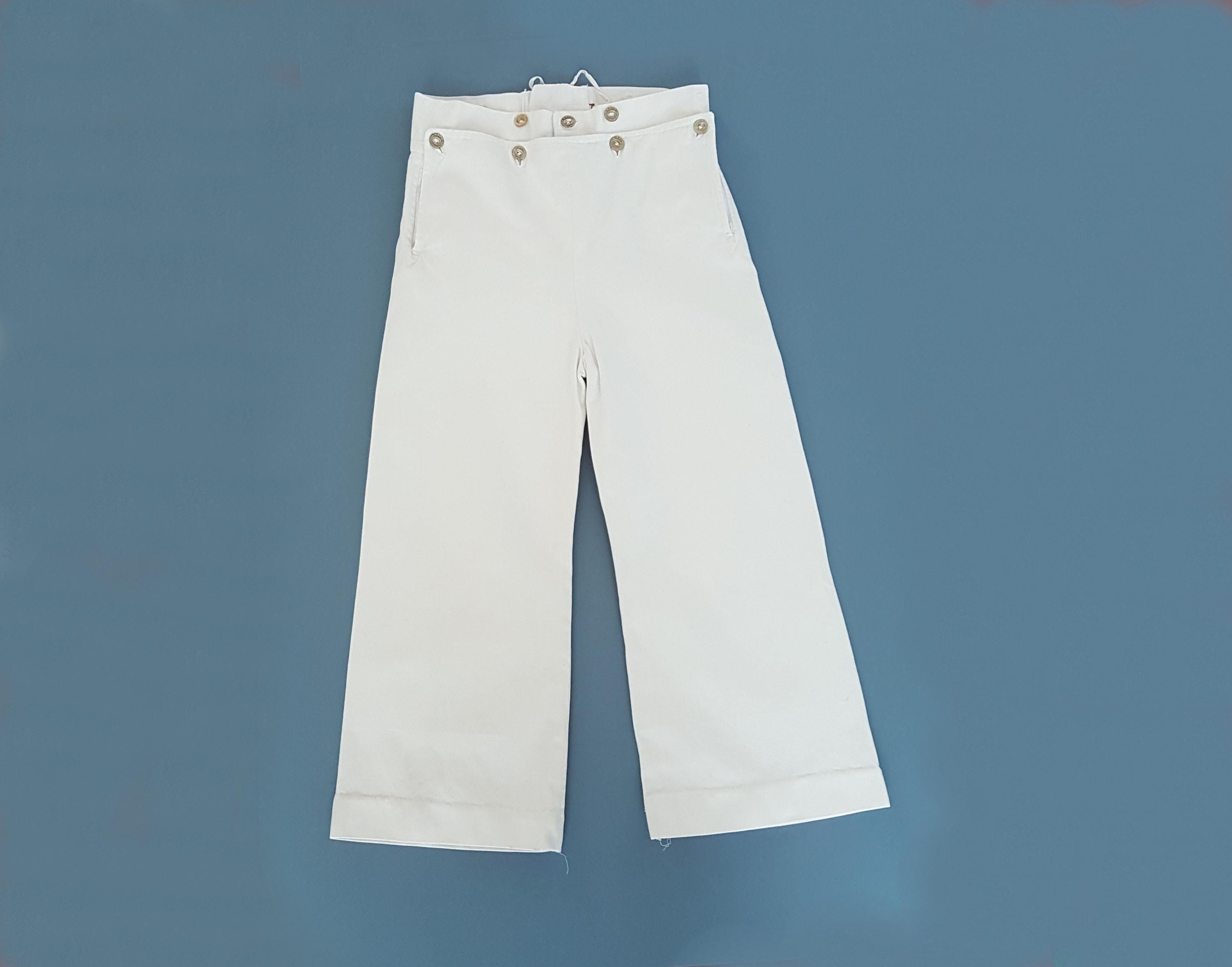 Pantalone Bianco Pantaloni Marina Militare Italiana Pantaloni