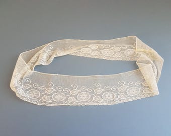 antike oder vintage Spitzenborte, edwardianische Spitze, 1 m,