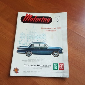 vintage car, motoring magazine, motoring, from January  1959. wolseley