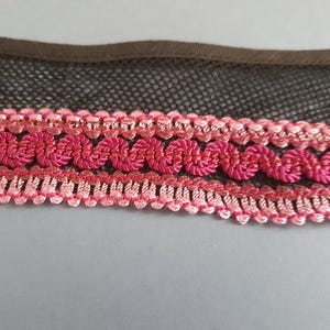 vintage 50s detachable collar, pink and black