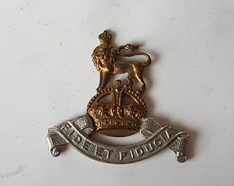 vintage royal army pay corps beret badge, (missing pin) fide et fiducia