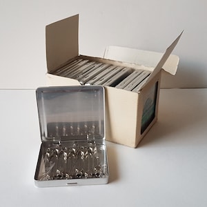 vintage 1950s medinox hypodermic syringe, full box, new old stock