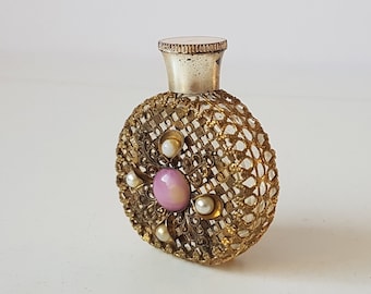 アンティーク　金箔装飾の香水瓶 香水瓶、カットガラス、金箔 - Etsy 日本