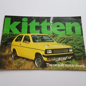 vintage car brochure kitten brochure