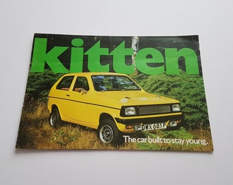 vintage car brochure kitten brochure