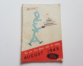 vintage magazine, delta, RAF, 180 wing, august 1945