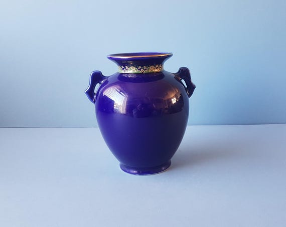 小さなヴィンテージのコバルトブルーの中国製花瓶、 - Etsy 日本