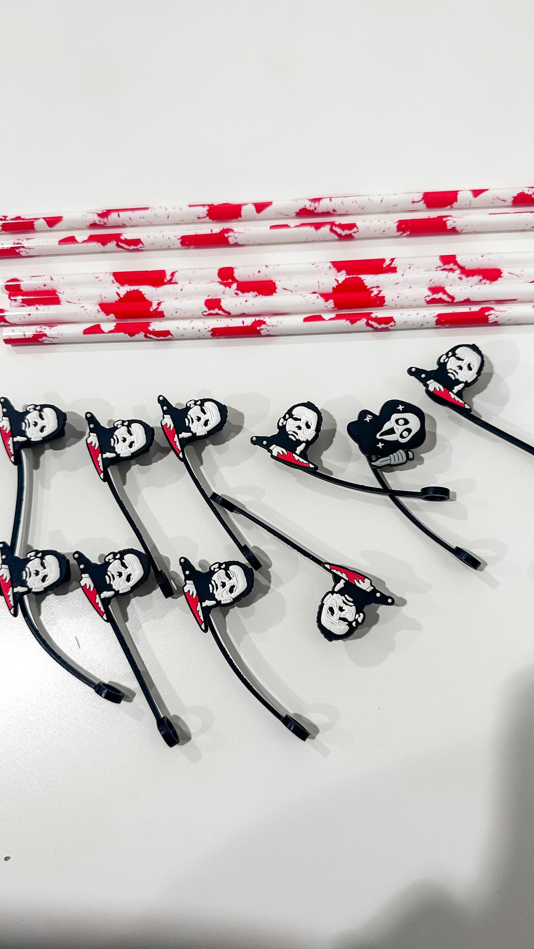 Blood Splatter Straws Are Straw Toppers Etsy