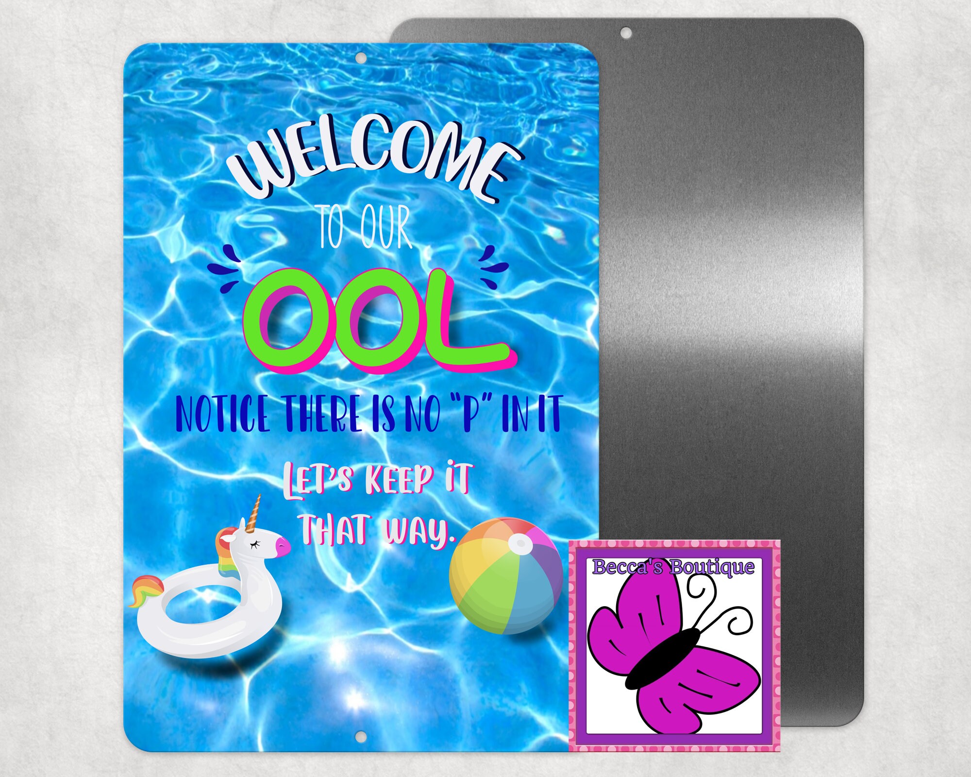 to the pool sign Etsy