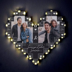Led heart board gift for boyfriend, Led heart board gift for girlfriend, Unique birthday gift for lover, Romantic night light