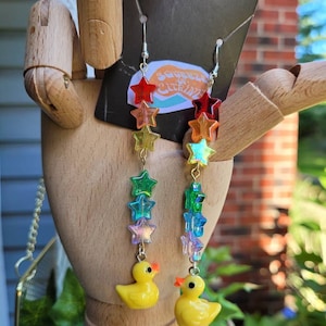 Lbgtqia+ Star Ducks Dangle Earrings