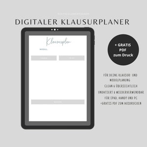 デジタル試験プランナー + 無料 PDF |モジュール計画 |大学、通信教育、学校のプランナー |学習プランナー |やるべきこと計画 |再利用可能