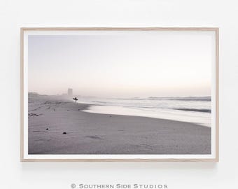 Black and White Seascape Digital Download, Minimalist Ocean Photography Print, Monochrome Coastal Wall Art, Instant Download Beach Decor