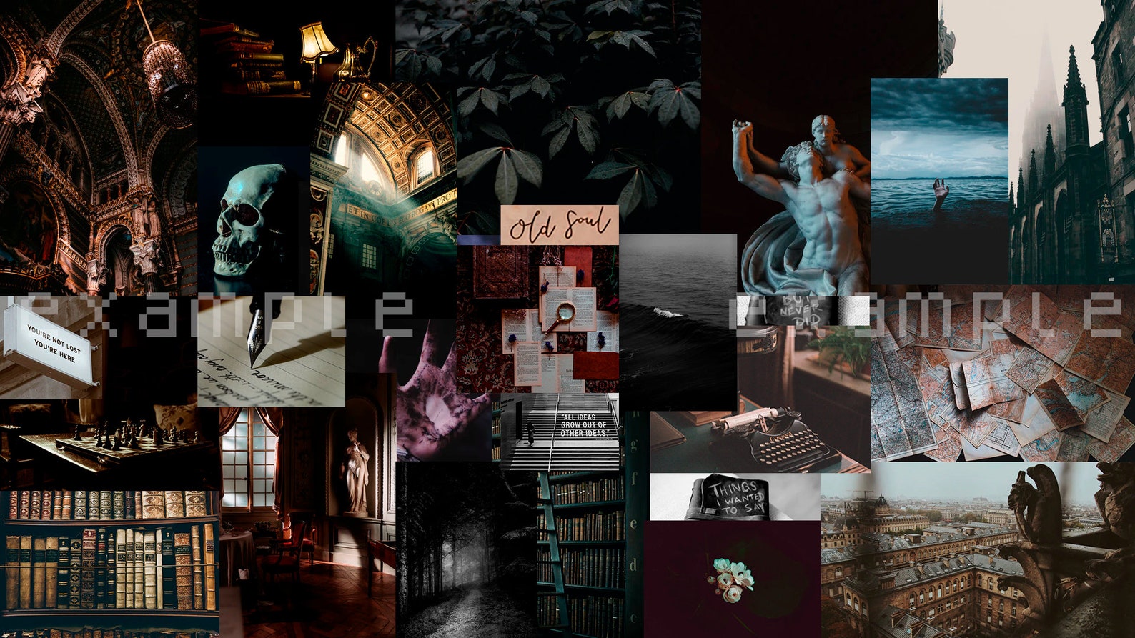 printable dark academia aesthetic vision inspirational etsy