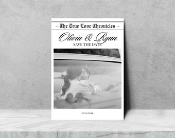 Newspaper Bridesmaid Proposal Newspaper Save the Date Template Modern Wedding Template Cards for Bridesmaid Retro Bridesmaid Printable