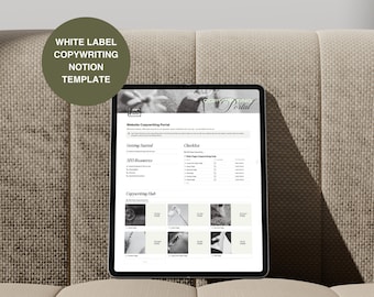 White Label Website Content Planner Notion Template with Canva Templates Website Planner PLR Digital Planner Copywriting Guide PLR Template