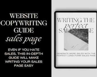 Sales Page Copy | Website Copy Template | Website Content | Website Copywriting | Content Planner | Content Template | Website Copywriting