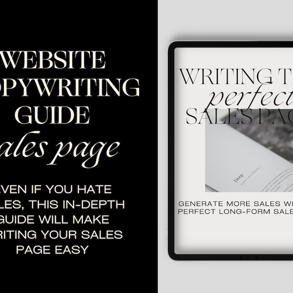 Sales Page Copy | Website Copy Template | Website Content | Website Copywriting | Content Planner | Content Template | Website Copywriting