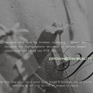 Showit Website Template | Moody Editorial Showit Template for photographers includes copywriting guide, SEO guide and a free lead magnet image 9