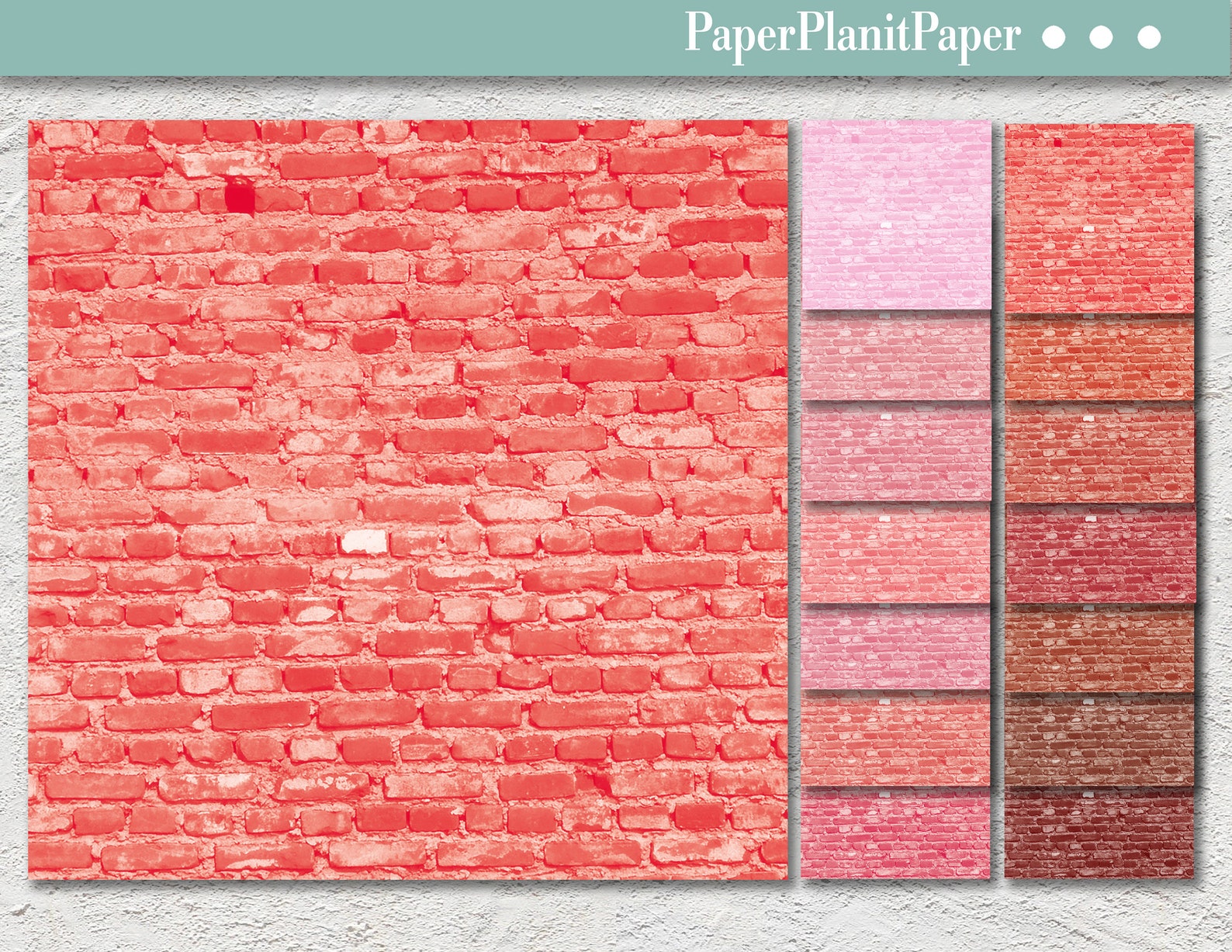 Instant Download of 14 Red Brick Pattern Papers Etsy