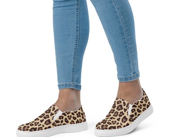 Animal Print Canvas Shoes Lace Up Plimsolls Women Girls Comfort Hi Tops Sneakers 