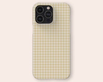 VINTAGE GINGHAM YELLOW iPhone 14 Case, iPhone 13 Case, iPhone 12 Case, iPhone 11 Pro Max Case, for iPhone X 8 Tough Case and Slim