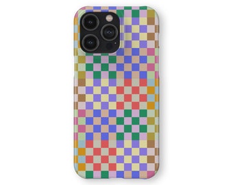 Damier multicolore Y2K coque pour iPhone 14 iPhone 13 iPhone 12 Mini 11 Pro Max Se 2 2020 pour iPhone X Xs XR 7 8 Coque rigide et mince