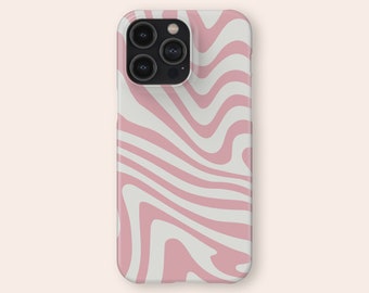 WAVY STRAWBERRY Pink and White iPhone 14 Case, iPhone 13 Case, iPhone 12 Case, iPhone 11 Pro Max Case, for iPhone X 7 8 Tough Case and Slim