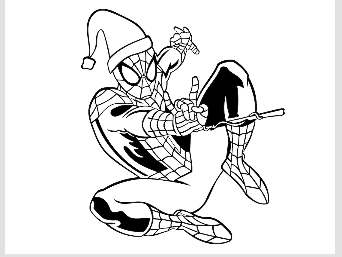 Spiderman noël png, spiderman png, coloriage enfants png, activité de