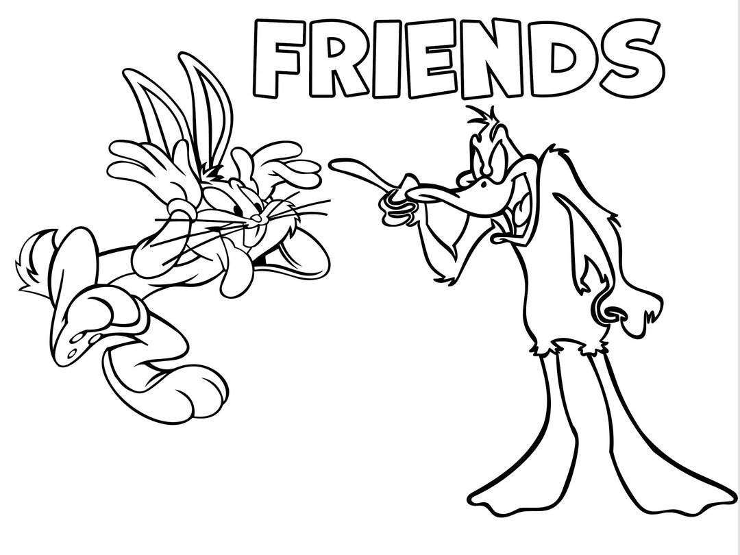 Bugs Bunny Png Daffy Duck Png Kids Coloring Activity - Etsy