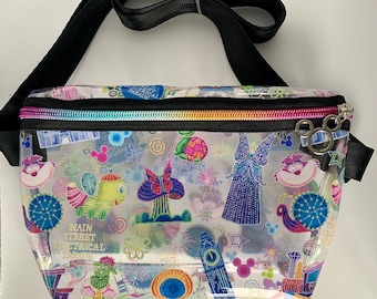 Clear waist pouch, stadium sling bag/fanny pack, Disney Inspired!