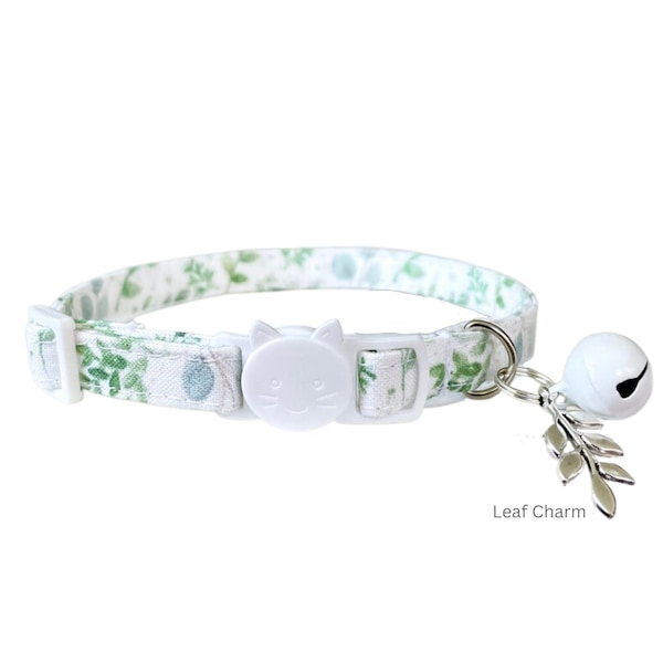 Cat Collar Plant Kitten Collar Ivy Dog Adjustable Collar Fern Breakaway Collar Cute Plant Quick-Release Collar Leaf Cat Collar Cute Girly