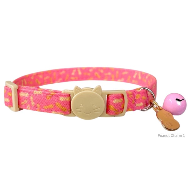 Cat Collar Peanut Kitten Collar Peanut Dog Collar Gift for Pets Named Peanut Lover Gift for Girly Cat Collar with Food Pet Collar with Nuts