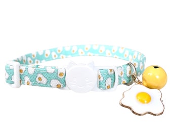 Cat Collar Egg Kitten Collar Egg Dog Collar with Egg Yolk Cat Collar for Pets Named Egg Themed Present for Egg Breakfast Collar with Charm B